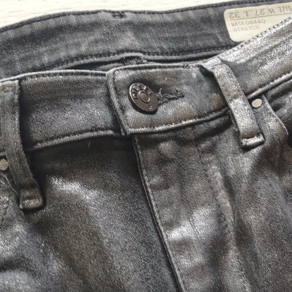 Diesel Women Skinzee-Bk Super Slim Skinny Biker Ankle Zips Sparkle - Picture 4 of 14